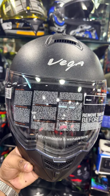 A genuine Vega full-face helmet at Speed World