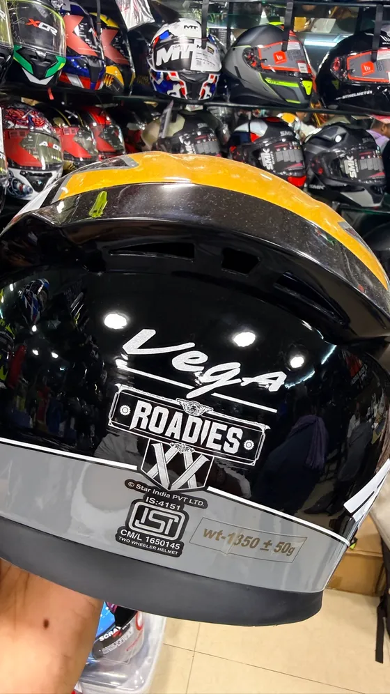 ISI certification mark on a genuine helmet at Speed World